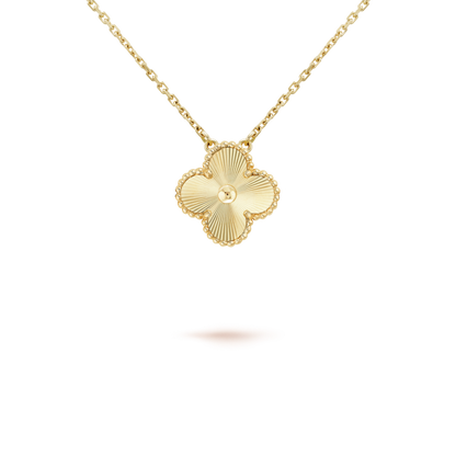 [Riva Jewelry ]CLOVER 15MM LASER NECKLACE