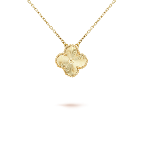 [Riva Jewelry ]CLOVER 15MM LASER NECKLACE