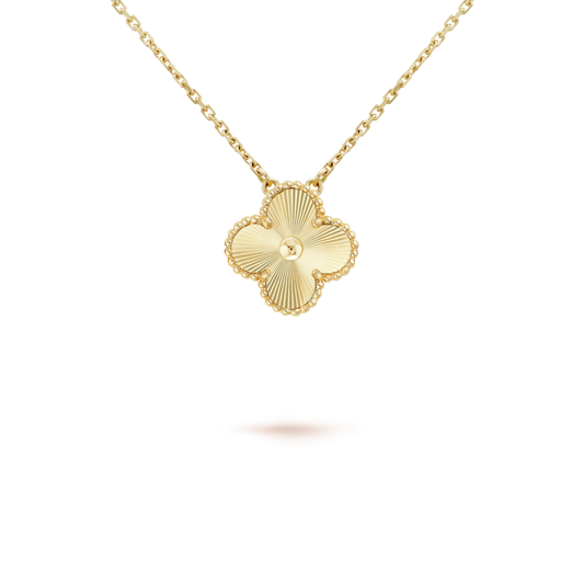 [Riva Jewelry ]CLOVER 15MM LASER NECKLACE