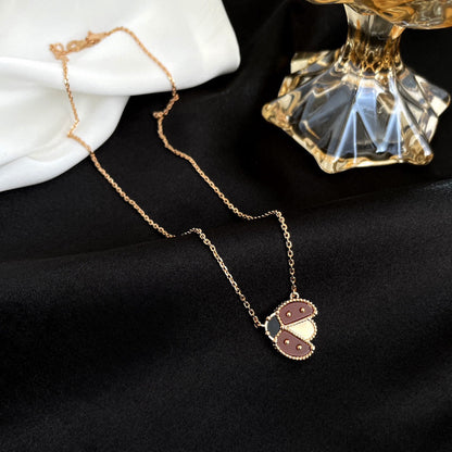 [Riva Jewelry ]LUCKY  CARNELIANS LADYBUG NECKLACE
