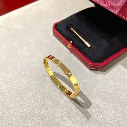 [Riva Jewelry]クラシック 6.1MM ラブバングル - 10ダイヤモンド