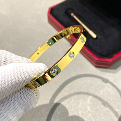 [Riva Jewelry]クラシック 6.1MM ラブバングル - 10ダイヤモンド
