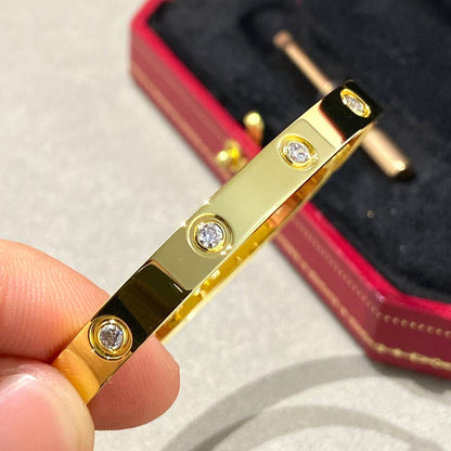 [Riva Jewelry]クラシック 6.1MM ラブバングル - 10ダイヤモンド