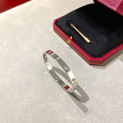 [Riva Jewelry]クラシック 6.1MM ラブバングル - 10ダイヤモンド