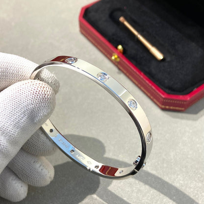 [Riva Jewelry]クラシック 6.1MM ラブバングル - 10ダイヤモンド