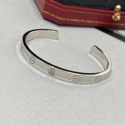 [Riva Jewelry ]LOVE BRACELET 6.1MM 1 DIAMOND OPEN CUFF