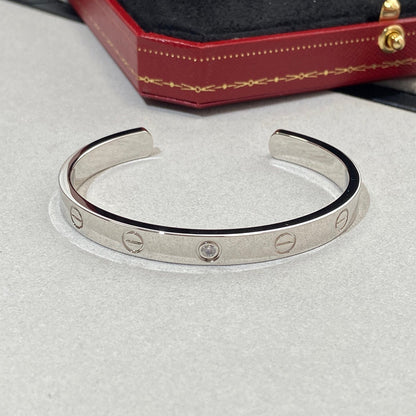 [Riva Jewelry ]LOVE BRACELET 6.1MM 1 DIAMOND OPEN CUFF