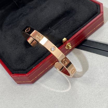 [Riva Jewelry ]LOVE BRACELET 6.1MM 1 DIAMOND OPEN CUFF