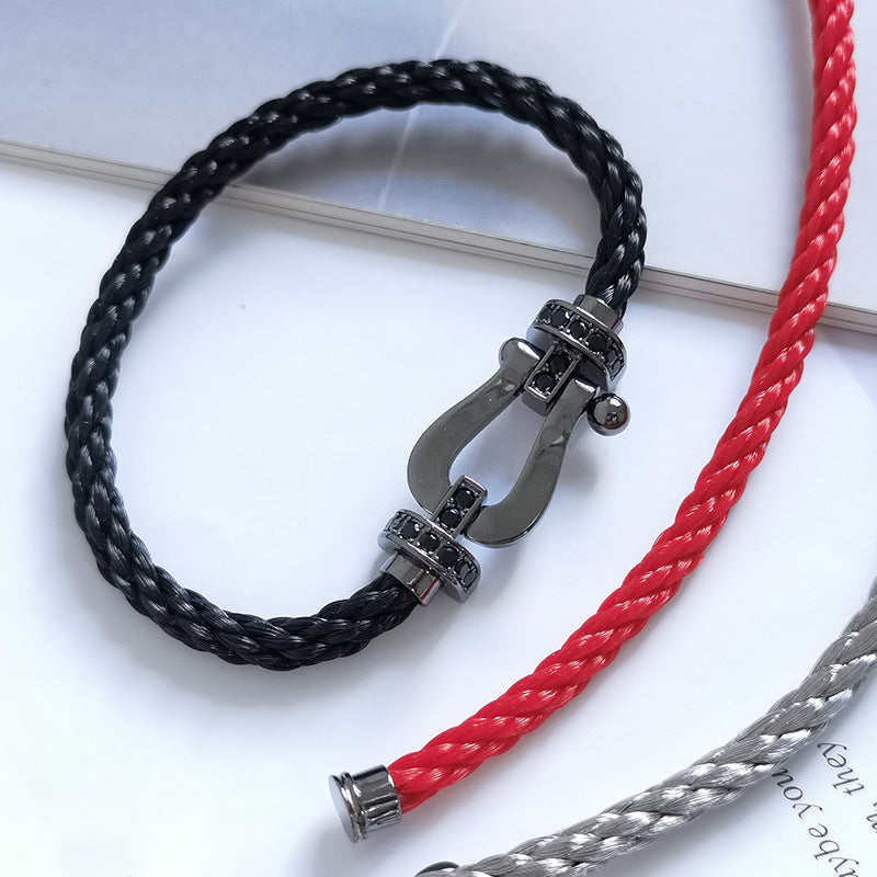 [Riva Jewelry]フォースラージシリーズ ブラックサムライブレスレット