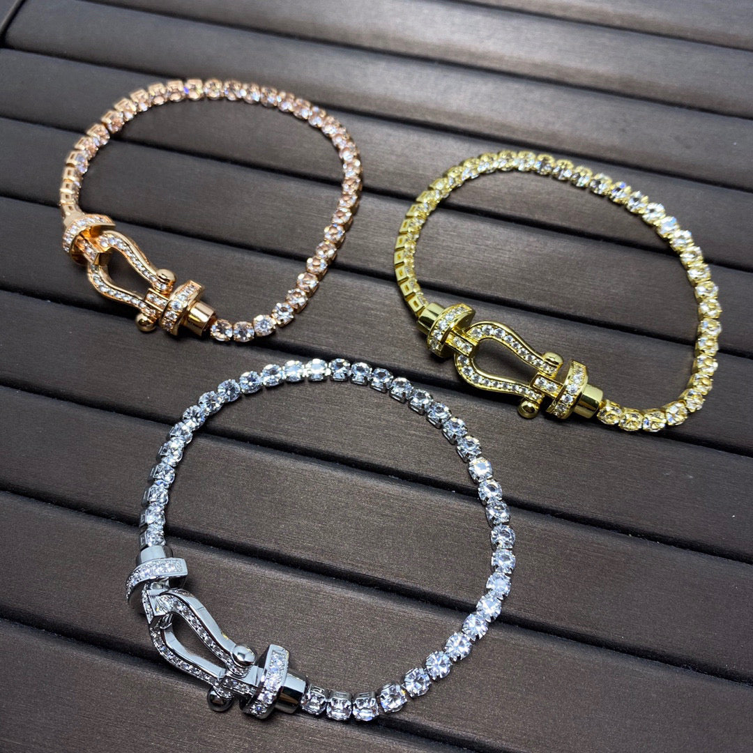 [Riva Jewelry ]FORCE  HORSESHOE  DIAMOND TENNIS BRACELET