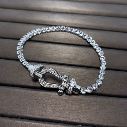 [Riva Jewelry ]FORCE  HORSESHOE  DIAMOND TENNIS BRACELET