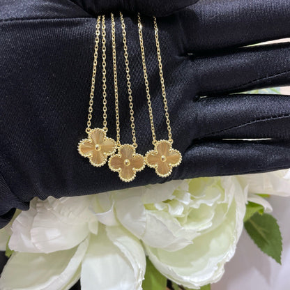 [Riva Jewelry ]CLOVER 15MM LASER NECKLACE