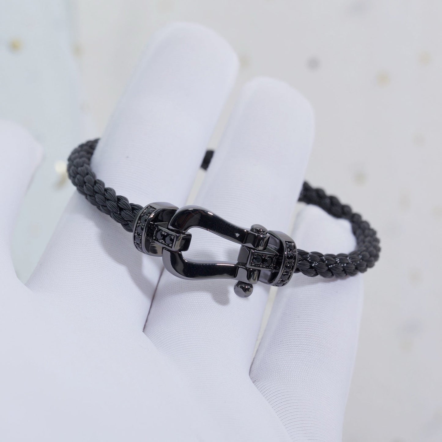 [Riva Jewelry]フォースラージシリーズ ブラックサムライブレスレット