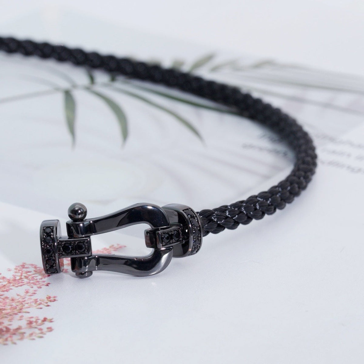 [Riva Jewelry ]FORCE LARGE SERIES HORSESHOE BLACK SAMURAI BRACELET