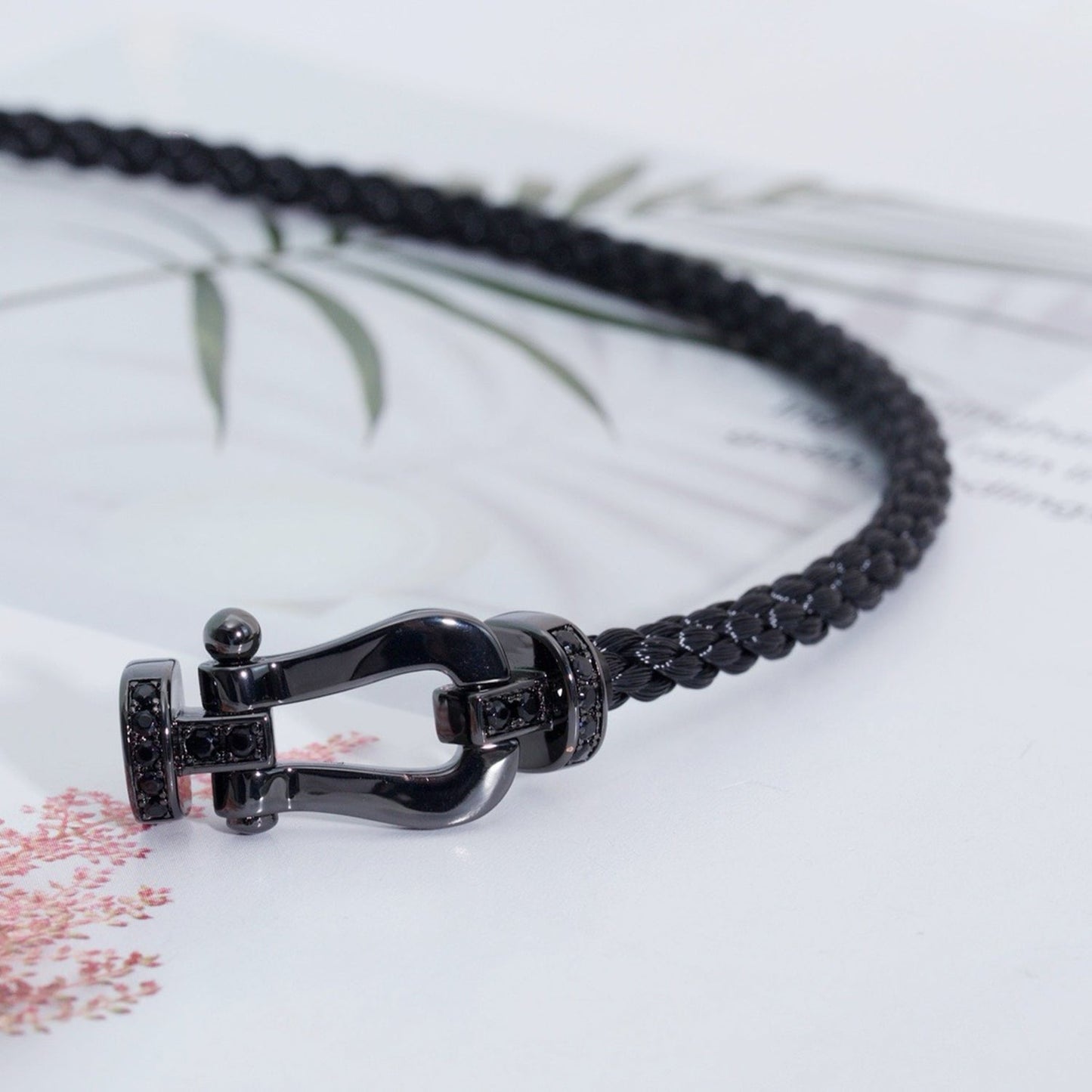 [Riva Jewelry]フォースラージシリーズ ブラックサムライブレスレット