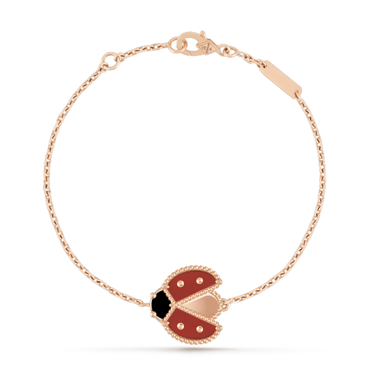 [Riva Jewelry ]LUCKY SPRING 1 MOTIF PINK GOLD BRACELET
