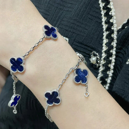 [Riva Jewelry]LUCKY CLOVER 5-MOTIF BRACELET - PIETERSITE-KOLLEKTION