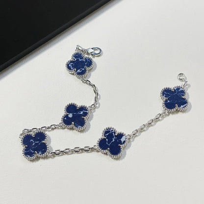 [Riva Jewelry]LUCKY CLOVER 5-MOTIF BRACELET - PIETERSITE-KOLLEKTION