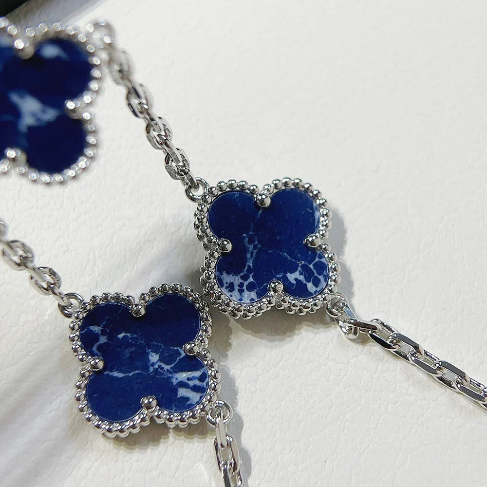 [Riva Jewelry]LUCKY CLOVER 5-MOTIF BRACELET - PIETERSITE-KOLLEKTION