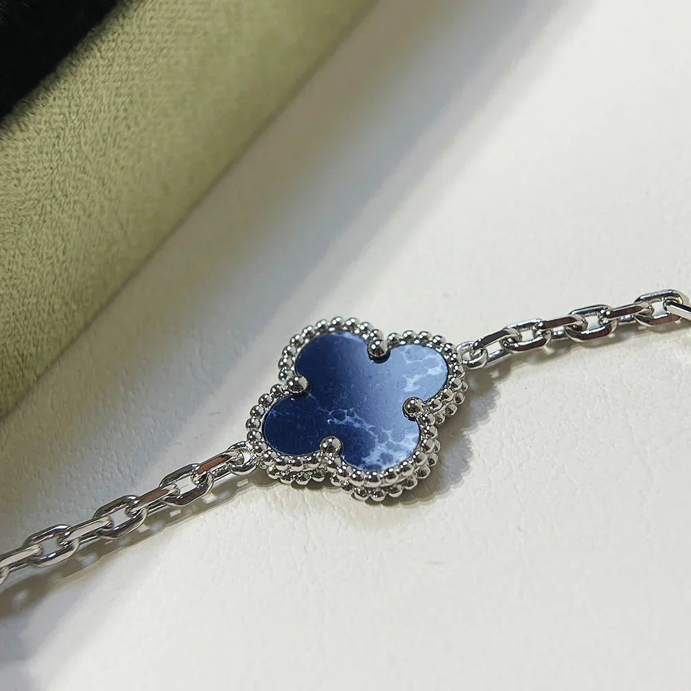 [Riva Jewelry]LUCKY CLOVER 5-MOTIF BRACELET - PIETERSITE-KOLLEKTION
