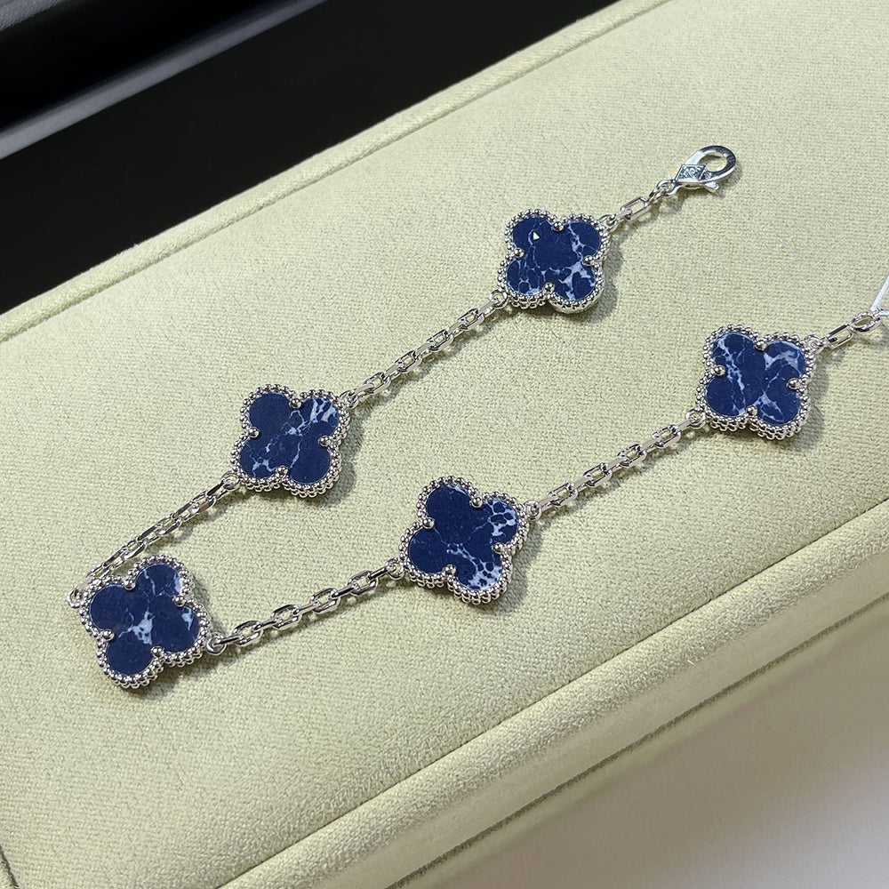 [Riva Jewelry]LUCKY CLOVER 5-MOTIF BRACELET - PIETERSITE-KOLLEKTION