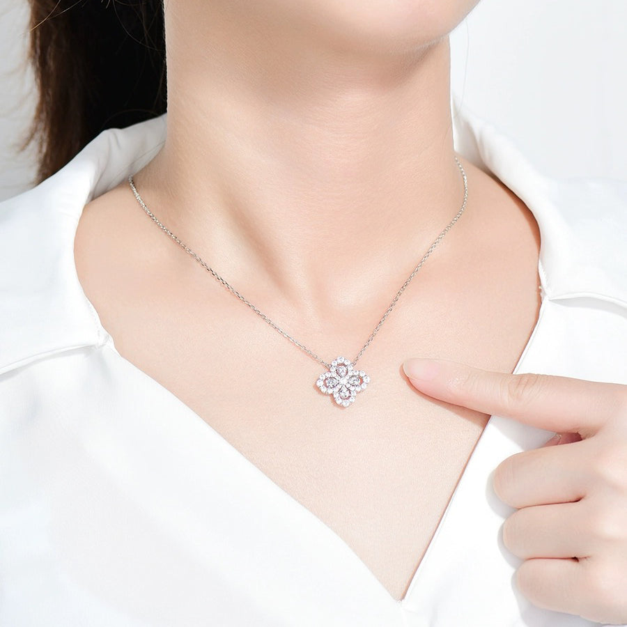 [Riva Jewelry]LOOP HALSKETTE VOLLES MOTIV DIAMANT 16MM MEHRERE FARBEN