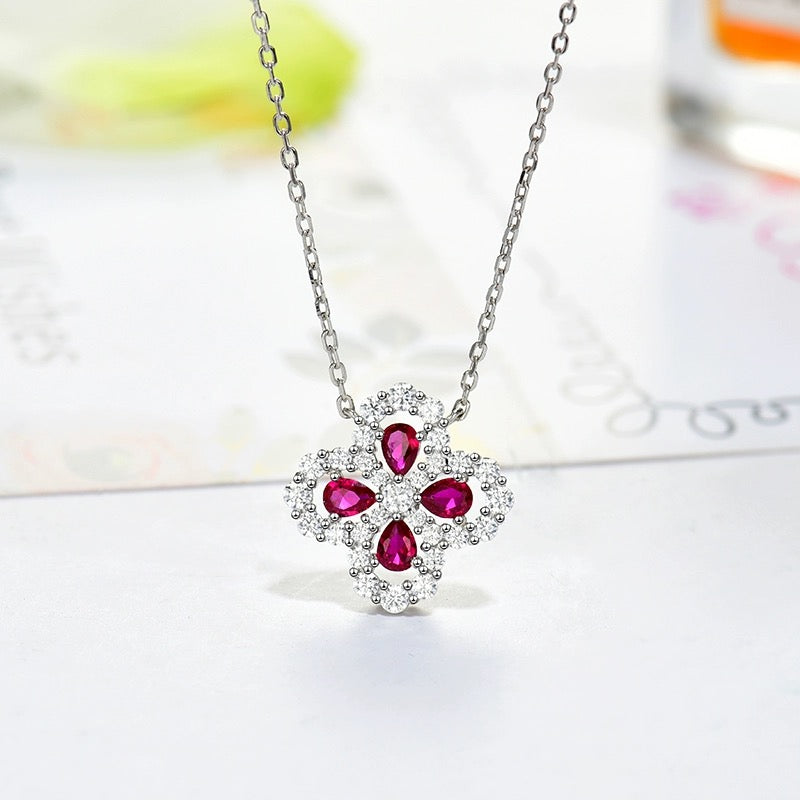 [Riva Jewelry]LOOP HALSKETTE VOLLES MOTIV DIAMANT 16MM MEHRERE FARBEN
