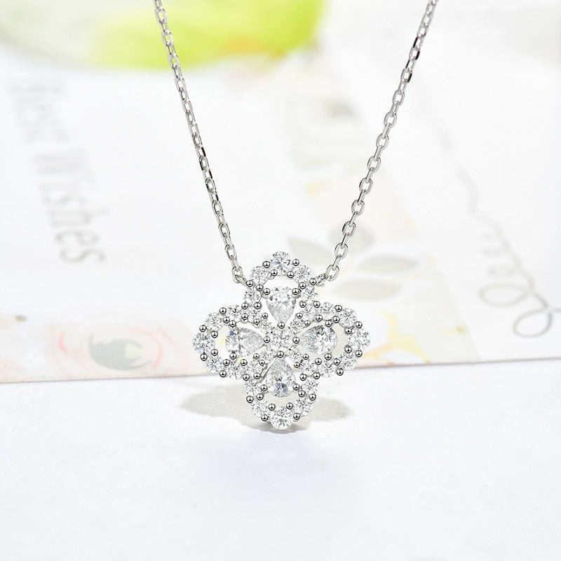 [Riva Jewelry]LOOP HALSKETTE VOLLES MOTIV DIAMANT 16MM MEHRERE FARBEN