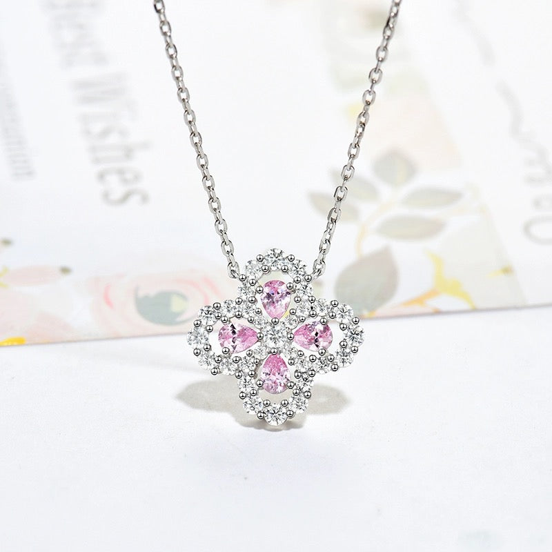 [Riva Jewelry]LOOP HALSKETTE VOLLES MOTIV DIAMANT 16MM MEHRERE FARBEN