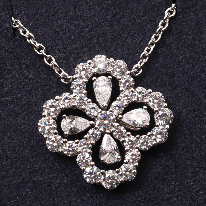 [Riva Jewelry]LOOP HALSKETTE VOLLES MOTIV DIAMANT 16MM MEHRERE FARBEN