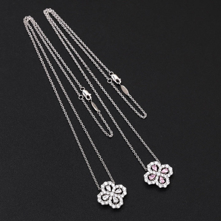 [Riva Jewelry]LOOP HALSKETTE VOLLES MOTIV DIAMANT 16MM MEHRERE FARBEN
