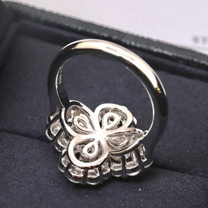 [Riva Jewelry]LOOP RING FULL MOTIF DIAMOND 16MM SILVE
