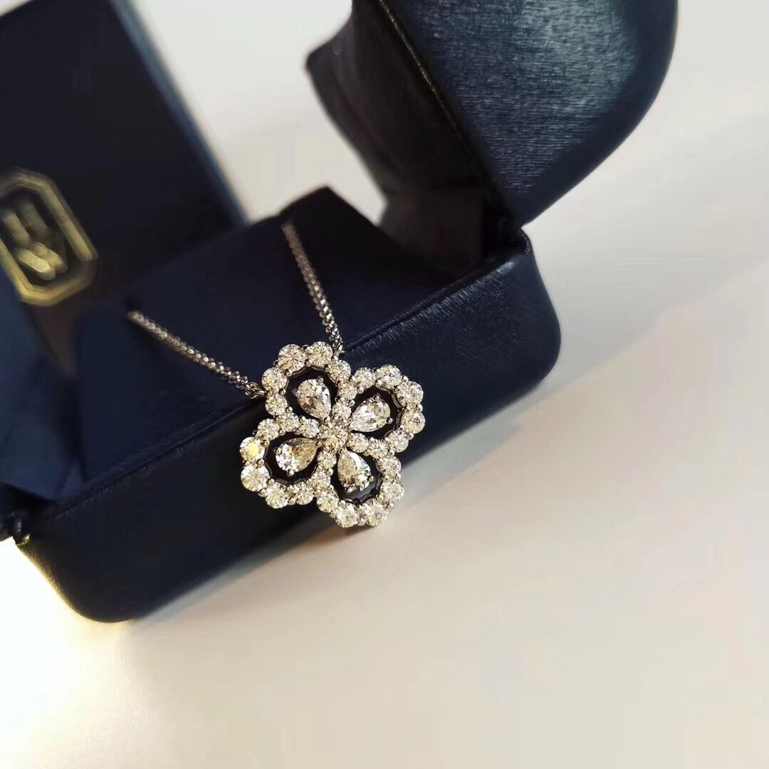 [Riva Jewelry]LOOP HALSKETTE VOLLES MOTIV DIAMANT 16MM MEHRERE FARBEN