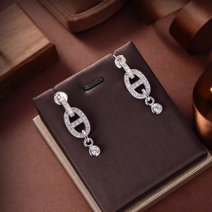 [Riva Jewelry ]HM CHAINE DIAMOND EARRINGS