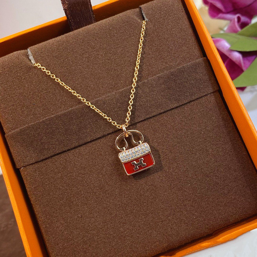 [Riva Jewelry]CONSTANCE ROTER ANHÄNGER ROSÉGOLD KETTE