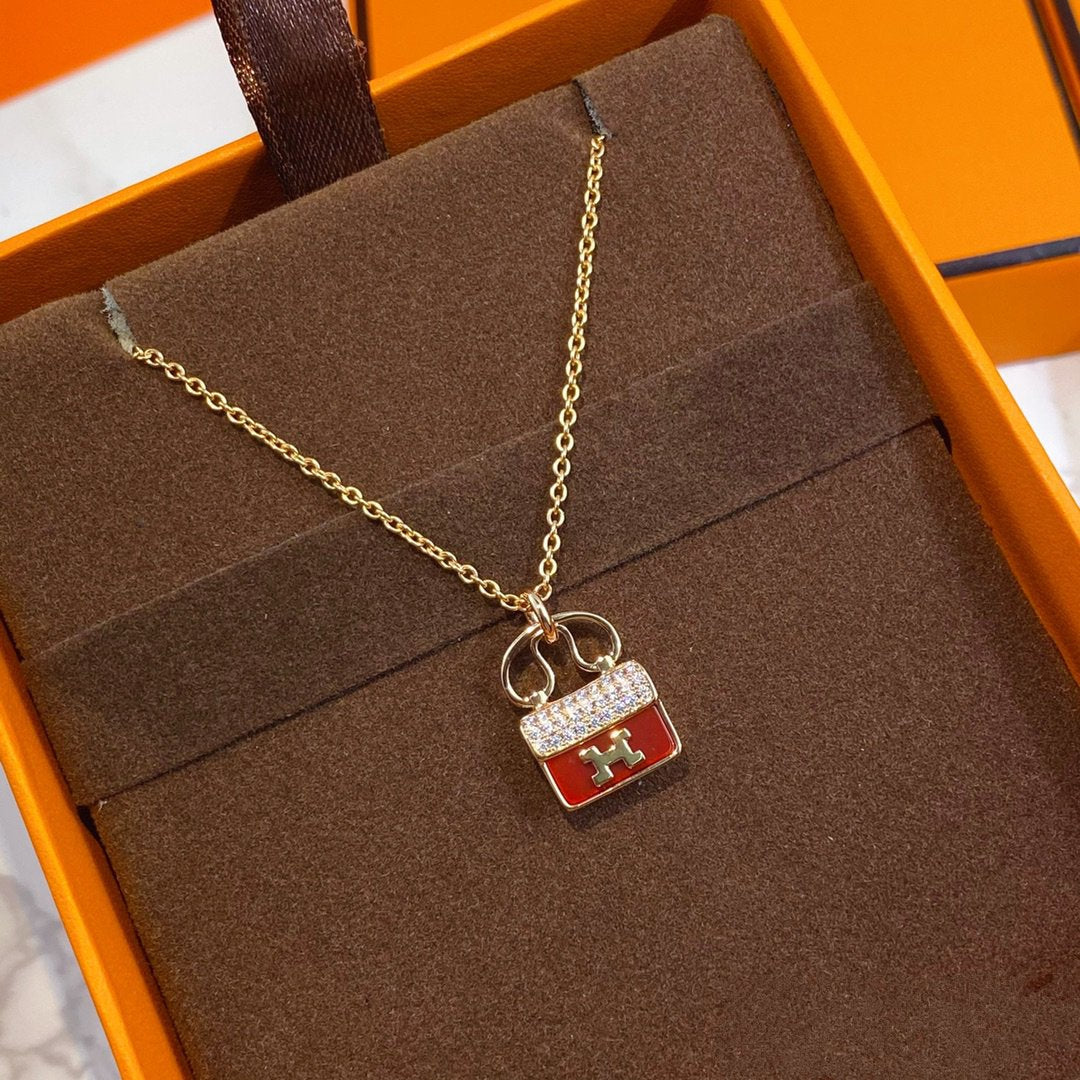 [Riva Jewelry]CONSTANCE ROTER ANHÄNGER ROSÉGOLD KETTE