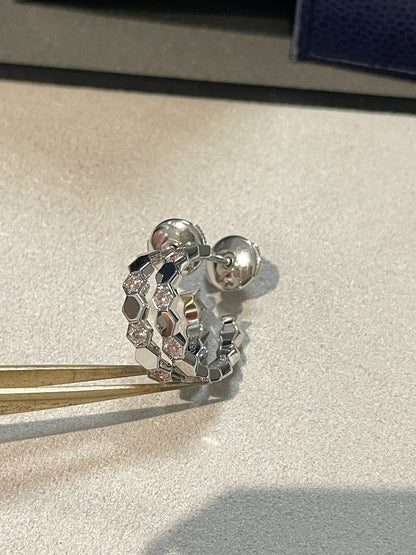 [Riva Jewelry ]Hollow Design Four-Leaf Clover Flower Shape Earrings