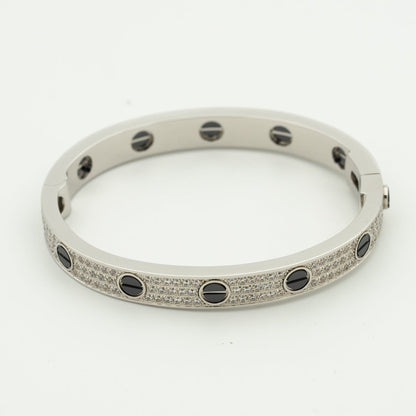 [Riva Jewelry ]LOVE BRACELET 6.1MM DIAMOND-PAVED CERAMIC