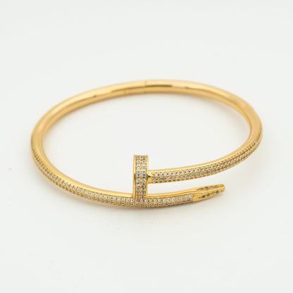 [Riva Jewelry]JUSTE UN CLOU 3.5MM FULL PAVÉ NAIL BANGLE