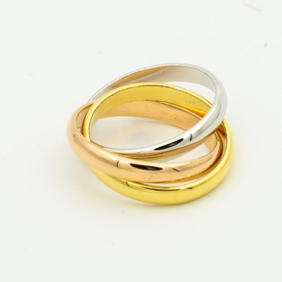 [Riva Jewelry ]TRINITY RING GOLD PINK GOLD SILVER