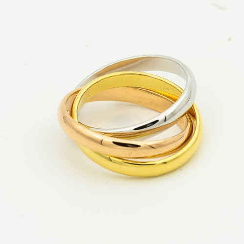 [Riva Jewelry ]TRINITY RING GOLD PINK GOLD SILVER