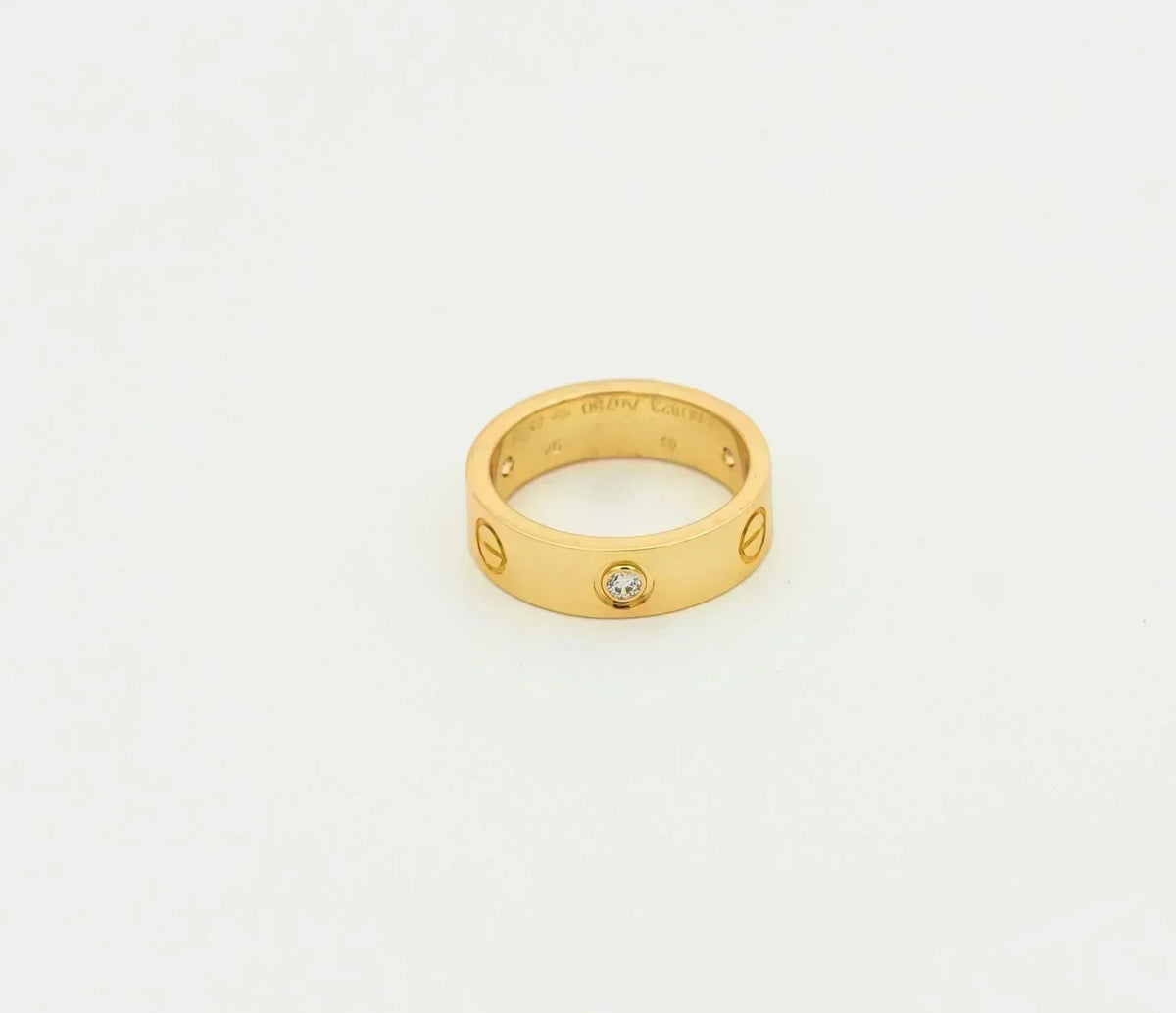 [Riva Jewelry ]LOVE RING 5.5MM 3 DIAMONDS GOLD