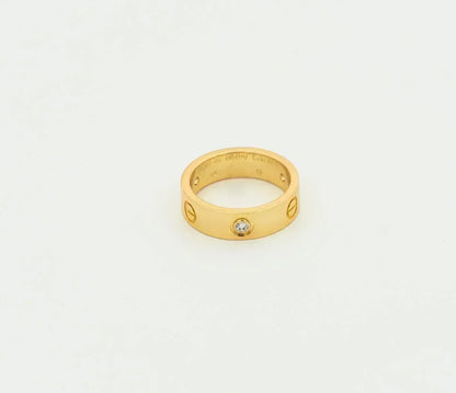 [Riva Jewelry ]LOVE RING 5.5MM 3 DIAMONDS GOLD