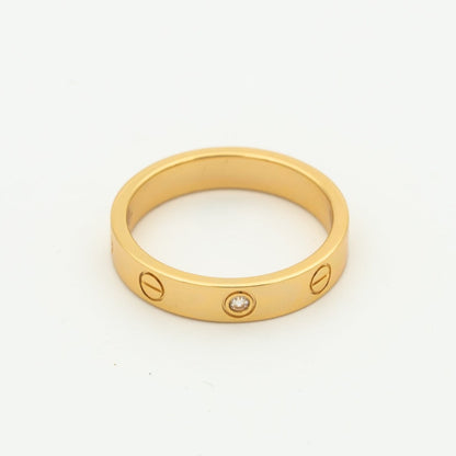 [Riva Jewelry ]LOVE RING 4MM 1 DIAMOND PINK GOLD