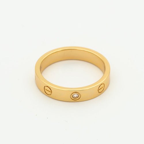 [Riva Jewelry ]LOVE RING 4MM 1 DIAMOND PINK GOLD