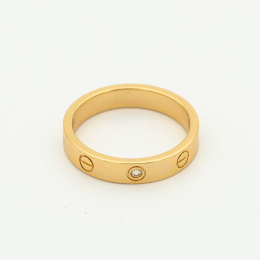 [Riva Jewelry ]LOVE RING 4MM 1 DIAMOND PINK GOLD