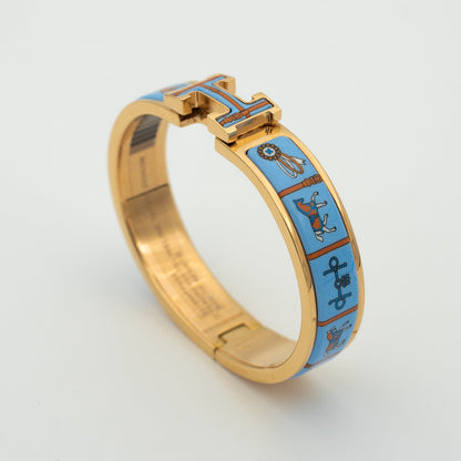 [Riva Jewelry ]H PINK GOLD BRACELET BLUE CERAMIC