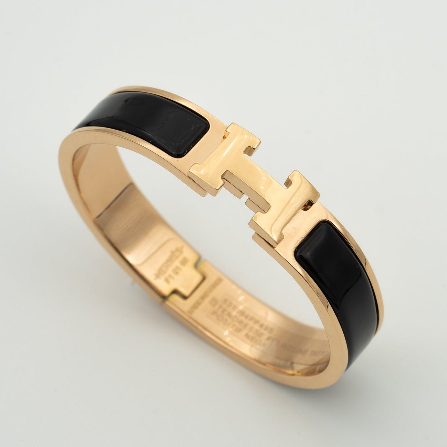 [Riva Jewelry]H ブラック ブレスレット