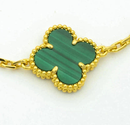 [Riva Jewelry ] CLOVER 5 MOTIF MALACHITE BRACELET COLLECTION