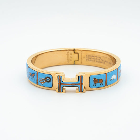 [Riva Schmuck]H ROSÉGOLDARMBAND BLAUE KERAMIK
